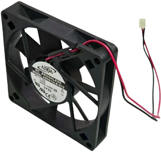 Main image of AD0812LBD70 8015 80mm 80x80x15mm DC12V Dual Ball Bearing Cooling Fan, 2000RPM High Speed 32CFM Airflow Brushless Axial Replacement Fan for Industrial Equipment, Small Cabinet Ventilation Fan