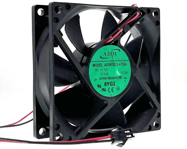 Main image of AD0812LXA70GL 80mm 80x80x25mm DC12V Silent Computer Cooling Fan, 8CM 1900RPM 22dBA LowNoise Axial Replacement Fan for CPU Heatsinks, PC Chassis Cooling