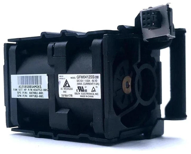 Main image of Server Cooling Fan Module GFM0412SS, Replacement for 654752002 667882001 697183002 697183001, DC12V HotSwap Fan for ProLiant DL360P DL360E Gen8 1U Rack Server Heat Dissipation