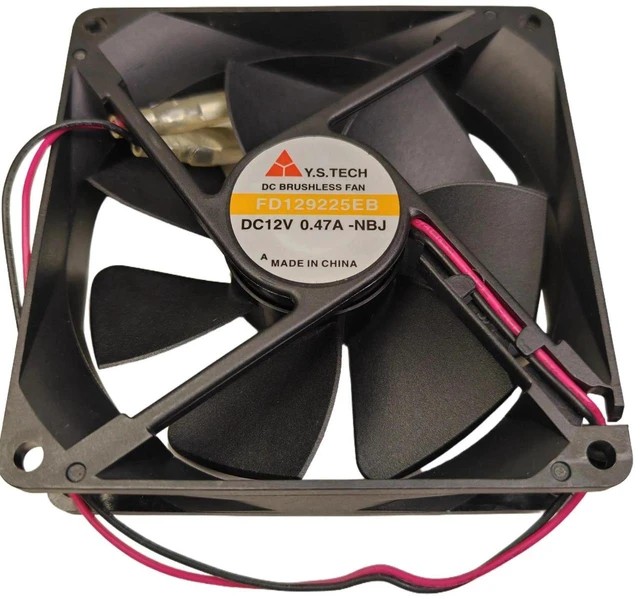 Main image of 92x92x25mm DC12V 0.47A Silent Chassis Cooling Fan Replacement for FD129225EB, 92mm Dual Ball Bearing Axial Fan for PC Case, Industrial Cabinet and Equipment Heat Dissipation