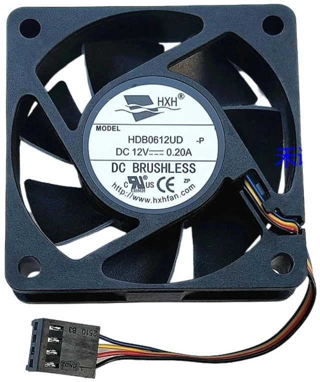 Main image of 6015 6cm Dual Ball Bearing PWM Cooling Fan Replacement for HDB0612UD, 60x60x15mm DC12V 0.20A 4Wire PWM Fan for PC Case, Industrial Equipment Heat Dissipation Replacement