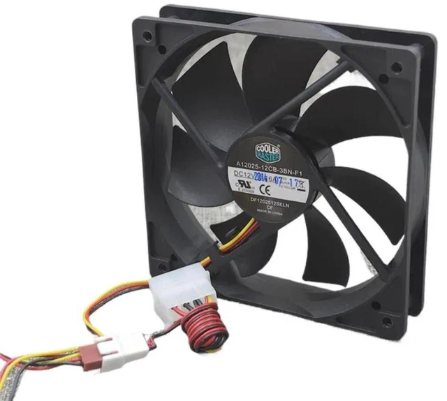 Main image of A1202512CB3BNF1 UltraQuiet 12025 120mm Cooling Fan, DC12V 0.16A 3Wire Tachometer Fan Replacement for Cooler Master PC Case and Power Supply Unit Heat Dissipation