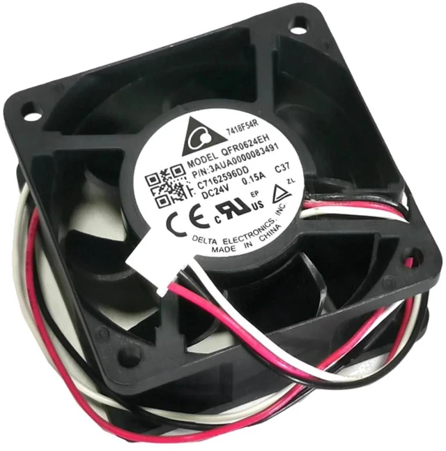 Main image of 60x60x25mm Industrial Axial Cooling Fan Replacement for QFR0624GH, DC24V 0.21A BallBearing 6025 Fan for Inverter Cabinet and Industrial Control Equipment Heat Dissipation