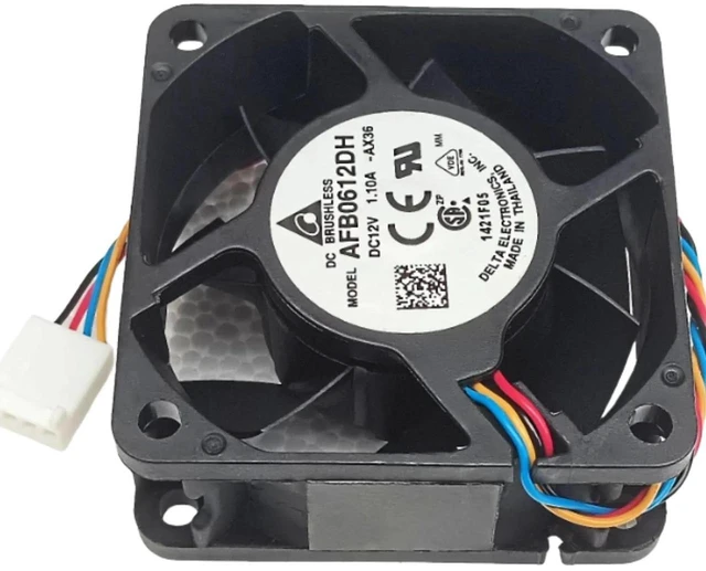 Main image of AFB0612DH 6025 HighSpeed PWM Axial Cooling Fan, 60x60x25mm 6CM DC12V 1.1A Dual Ball Bearing Fan for Server, Industrial Cabinet, HighPower Power Supply Heat Dissipation Replacement