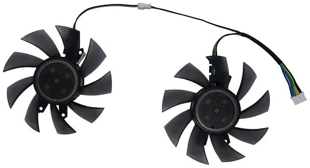 Main image of 2Pack FD8015H12S GPU VGA Cooling Fan, Graphics Card Replacement Cooler for KFA2 GeForce GTX 1650 EX 1Click OC, Video Card Repair Fan for GPU Heat Dissipation