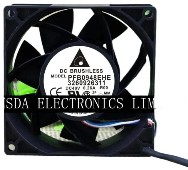 Main image of PFB0948EHER00 9038 90x90x38mm 9cm DC 48V 0.26A Inverter Blower Cooling Fan, 7000RPM RD Alarm Signal Replacement Fan, Industrial Ventilation Fan P/N 3260926311