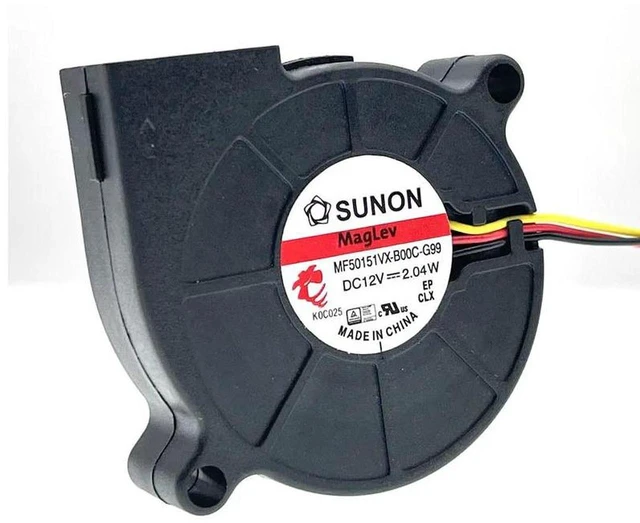 Main image of MF5015VXB00CG99 Sunon MagLev 5015 Centrifugal Blower Fan, DC 12V 0.17A 3Wire Turbo Cooling Fan, Magnetic Levitation Bearing Replacement Fan for 3D Printer Extruder HotEnd Heat Dissipation