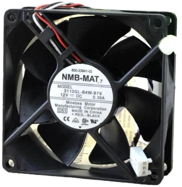 Alt view image 2 of 2 - 80mm 8025 DC Axial Cooling Fan, Dual Ball Bearing 12V 0.38A Replacement Fan for 3110KL04WB79, Server Chassis Inverter Industrial Cabinet Ventilation Fan Compatible with 2851 2821 Equipment