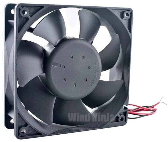 Main image of 120mm Server Power Supply Cooling Fan, 120x120mm DC 12V 0.70A 2900RPM Dual Ball Bearing Replacement Fan for AFB1212HHE, HighSpeed Axial Fan for Server PSU Industrial Chassis Heat Dissipation