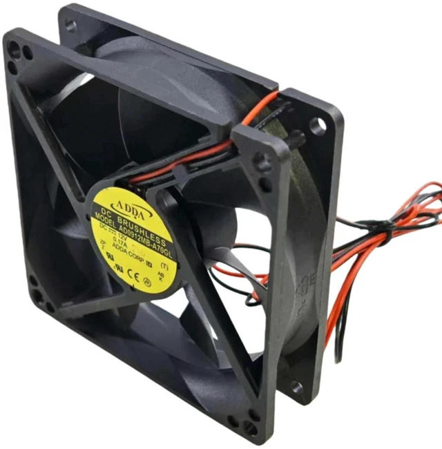 Main image of 92mm Industrial Inverter Cabinet Cooling Fan, 92×92mm DC 12V 2800RPM DualWire Dual Ball Bearing Replacement Fan for AD0912MBA70GL, LowNoise Axial Fan for Industrial Cabinet Heat Dissipation