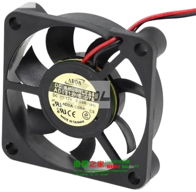 Main image of 50mm 5010 Ball Bearing Cooling Fan, DC 12V 0.15A Replacement Axial Fan for AD0512HBG76, 5cm Mini Ventilation Fan for Computer, Electronic Devices and Heat Sink Heat Dissipation System