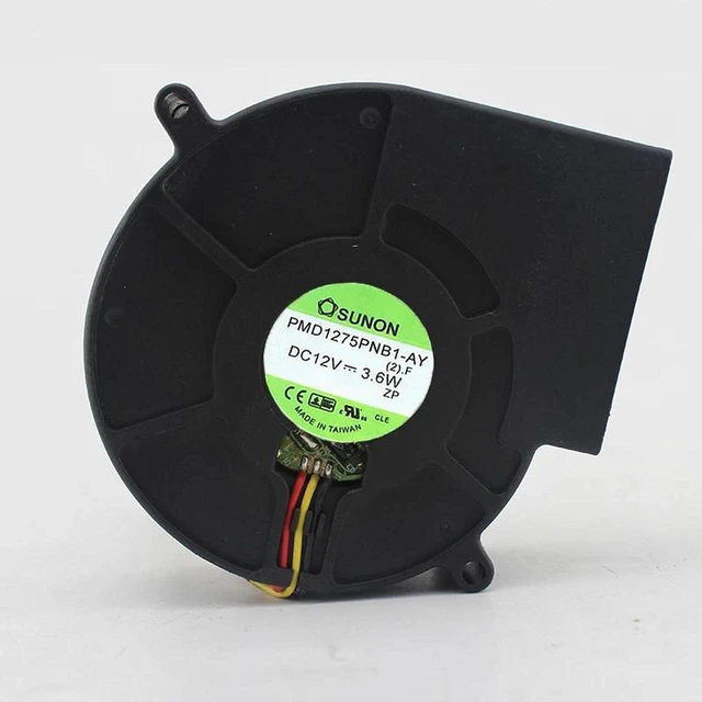 Alt view image 2 of 2 - 7530 75mm Centrifugal Blower Cooling Fan, DC 12V 3.6W Turbine Replacement Fan for PMB1275PNB1AY+, 7CM SnailShape Blower Fan for Enclosed Electronic Equipment Heat Dissipation Repair Project