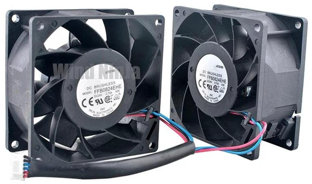 Main image of 2Pack 80x80x38mm HighSpeed Cooling Fan, DC 24V 0.75A Replacement Fan for FFB0824EHE with Alarm Function, 80mm Axial Fan for Inverter and Power Supply Industrial Equipment Heat Dissipation