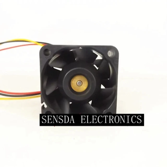 Alt view image 2 of 2 - 40x40x28mm HighSpeed Server Axial Cooling Fan, DC 12V 0.60A 14700RPM 24.0CFM 3Wire Dual Ball Bearing Replacement Fan for 9GV0412J314, Compact HighAirflow Fan for Server Equipment Thermal Repair