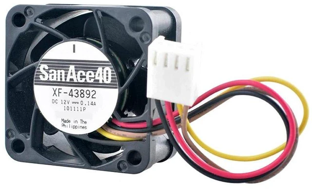 Main image of 40x40x20mm LowProfile Dual Ball Bearing CPU Cooling Fan, DC 12V 0.14A 4Pin Silent Replacement Fan for XF43892, Mini Axial Ventilation Fan for Compact CPU and Chassis Heat Dissipation Repair