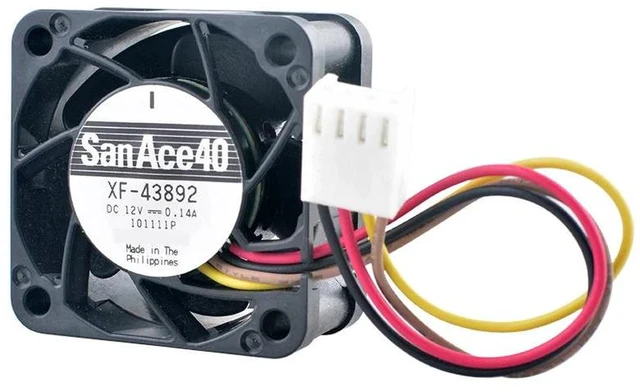 Alt view image 2 of 2 - 40x40x20mm LowProfile Dual Ball Bearing CPU Cooling Fan, DC 12V 0.14A 4Pin Silent Replacement Fan for XF43892, Mini Axial Ventilation Fan for Compact CPU and Chassis Heat Dissipation Repair