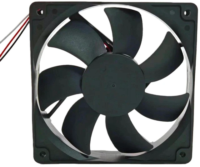 Main image of 120x120x25mm Dual Ball Bearing Axial Cooling Fan, DC 12V 0.37A 88.7CFM 3Wire Replacement Industrial Fan for AD1212HBA73GL, 12025 HighAirflow Ventilation Fan for Industrial Equipment Heat Dissipatio
