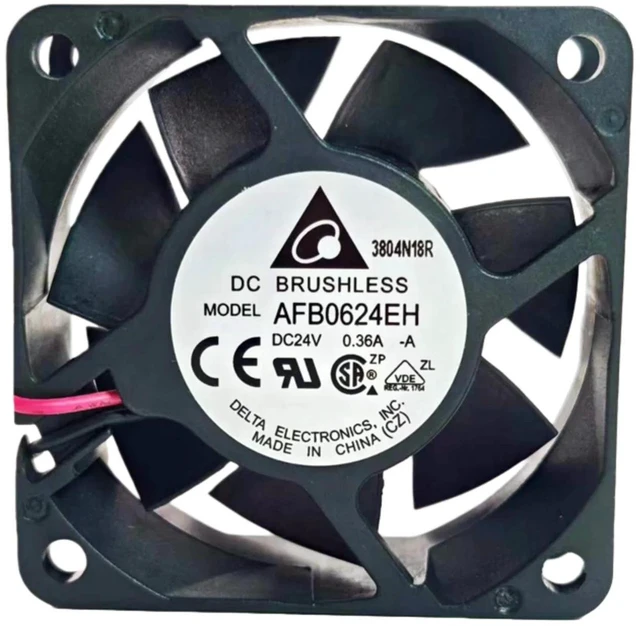 Alt view image 2 of 2 - 6025 Ball Bearing Industrial Cooling Fan Replacement for AFB0624EH, 60mm 60×60×25mm DC 24V Axial Fan, 38.35CFM Airflow 46.5dBA Noise, for HighPower Inverters & Industrial Equipment Heat Dissipation