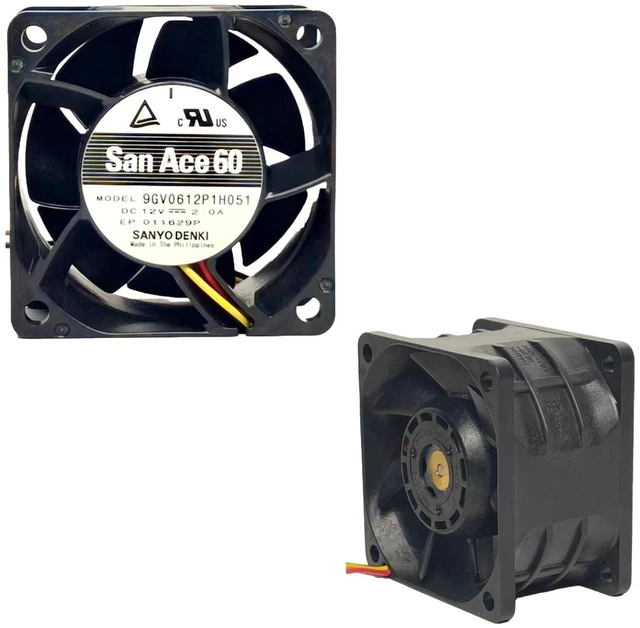 Main image of 6038 HighSpeed PWM Cooling Fan Replacement for 9GV0612P1H051, 60mm 60×60×38mm DC 12V 2A 4Wire Fan, Axial Vent Fan for Server Chassis and HeavyDuty Industrial Equipment Heat Dissipation