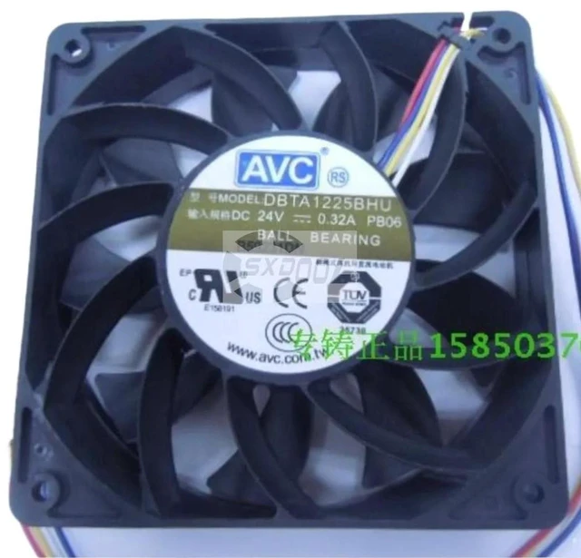 Alt view image 2 of 2 - DBTA1225BHU 120x120x25mm DC 12V 0.32A Cooling Fan, 4Wire PWM Brushless Axial Replacement Fan, 120mm Fan for Server Chassis, Industrial Cabinet & Industrial Equipment Heat Dissipation