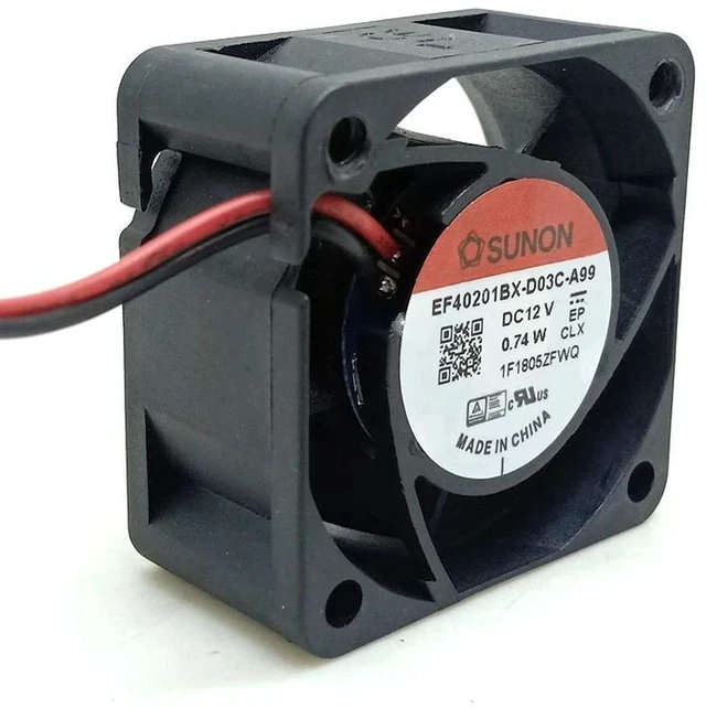 Alt view image 2 of 2 - EF40201BXD03CA99 40x40x20mm 4020 DC12V 0.74W Dual Ball Bearing Cooling Fan, Mini Axial Replacement Fan for 1U Power Supply, Northbridge & Southbridge Chipset Heat Dissipation