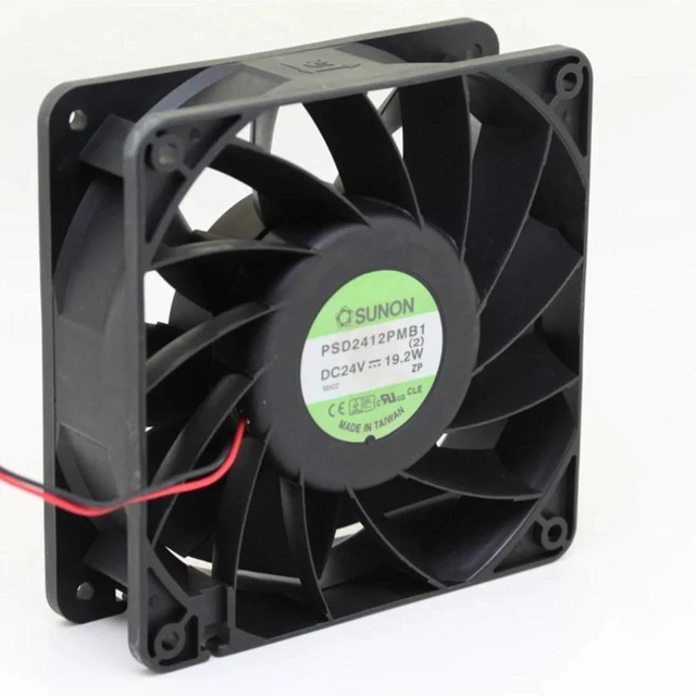 Main image of PSD2412PMB1 120mm 120x120x38mm DC 24V 19.5W Axial Cooling Fan, 12CM Replacement Fan for Soldering Station, Server and Inverter, HighPower Industrial Ventilation Repair Spare Fan