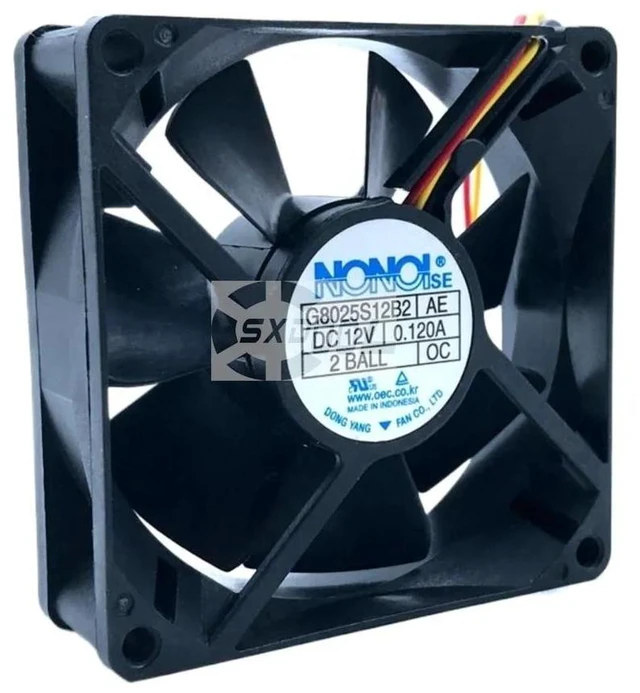 Alt view image 2 of 2 - G8025S12B2 Silent 80mm 8CM Axial Cooling Fan, DC 12V 0.120A 80x80x25mm LowNoise Replacement Fan for Television, TV Cabinet and Electronic Equipment Heat Dissipation Repair Spare Fan