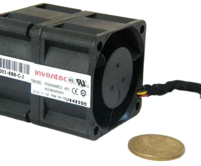 Main image of IFD04048B12A01 HighSpeed 40x40x48mm DC12V 1.9A Cooling Fan, Part#6033B0005001, 4CM DualRotor PWM Fan for 1U Server, Inverter Industrial Equipment Thermal Repair Replacement
