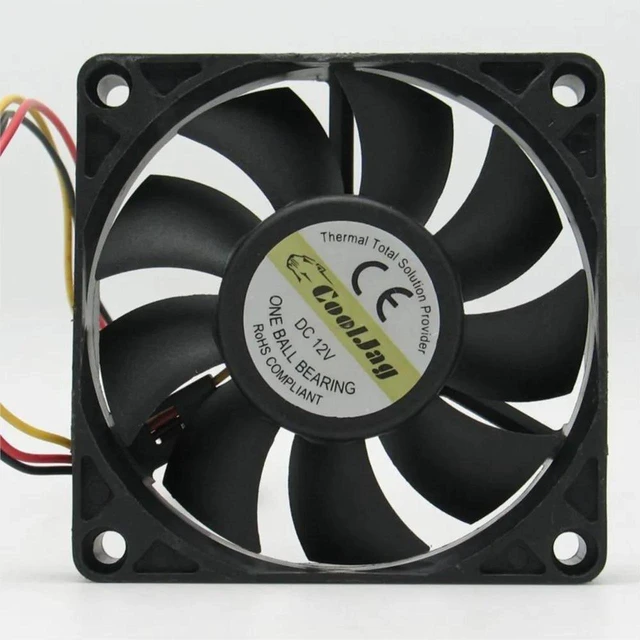 Main image of R127015DU 70mm 70x70x15mm DC12V Axial Cooling Fan, 4Pin PWM Ball Bearing Fan, 25004500RPM Variable Speed HighEfficiency Brushless Cooling Fan Replacement for PC Case, Power Supply & Compact
