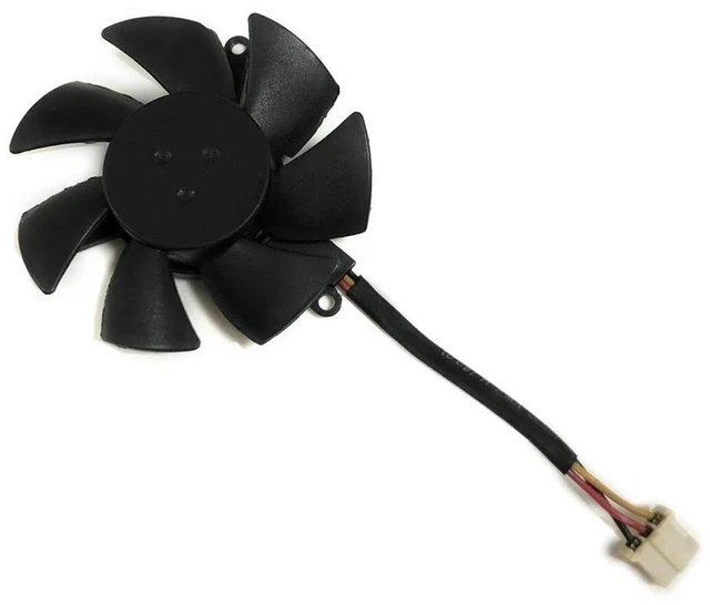 Alt view image 2 of 2 - 45mm 5010 Graphics Card Cooling Fan Replacement for FS1250S2053A, DC 12V 0.19A 3Pin 3Wire VGA GPU Cooler Fan, Video Card Internal Heat Dissipation Repair Spare Part