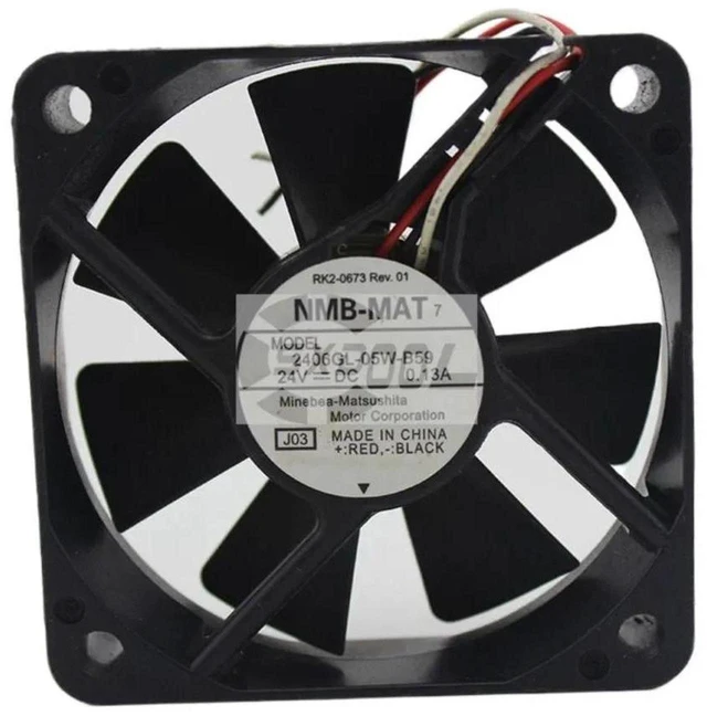 Main image of 6015 60mm Axial Cooling Fan Replacement for 2406GL05WB59, DC 24V 0.13A Axial Flow Fan, Server Inverter Industrial Electronic Equipment Heat Dissipation Repair Spare Part
