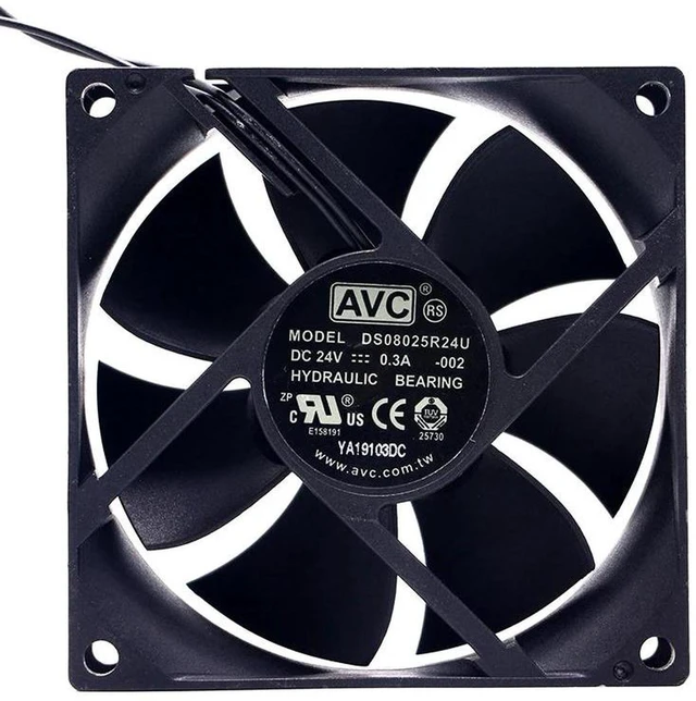 Main image of 8025 80x80x25mm 80mm 8cm Axial Cooling Fan Replacement for DS08025R24U, DC 24V 0.3A Hydraulic Bearing Fan, PC Server Inverter Industrial Equipment Heat Dissipation Repair Spare Part