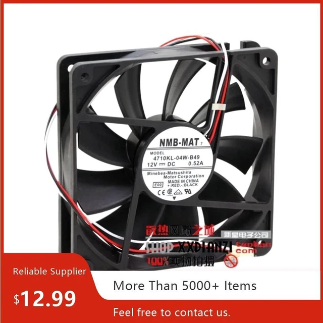 Alt view image 2 of 2 - 120x120x25mm 120mm 12CM HighAirflow Axial Chassis Cooling Fan Replacement for 4710KL04WB49, DC 12V 0.52A, 100CFM, Desktop PC Case Industrial Equipment Heat Dissipation Repair Spare Part