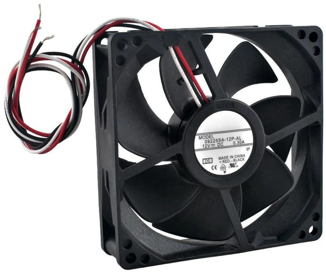 Alt view image 2 of 2 - 92x92x25mm 92mm 9.2cm Axial Cooling Fan Replacement for 09225SA12PAL, DC 12V 0.30A 3550RPM 58.9CFM, Industrial Frequency Converter Equipment Heat Dissipation Repair Spare Part