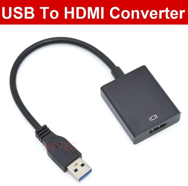 Alt view image 2 of 2 - USB 3.0 to HDMI Converter Adapter Cable, USB to HD TV AudioVideo Adapter, 1080P@60Hz HighDefinition Output, External Video Graphics Adapter for PC Desktop Notebook MultiMonitor Display Expansion