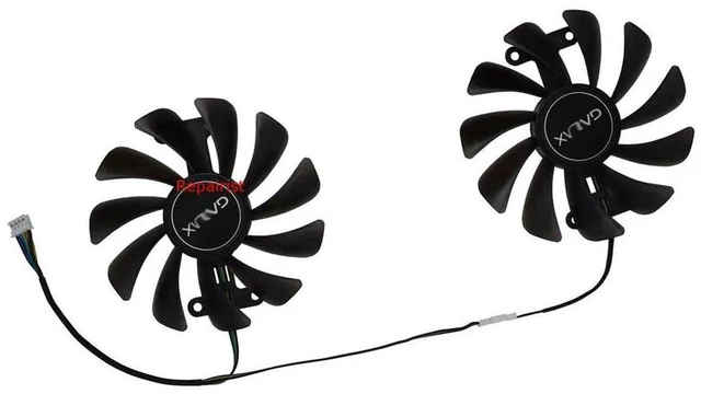 Alt view image 2 of 2 - 2Pack GPU Mining Cooling Fan Set, VGA Video Card Cooler Replacement for P104100 4GB Mining Graphics Card, HighLoad Mining Operation GPU Heat Dissipation Repair Spare Fan Kit