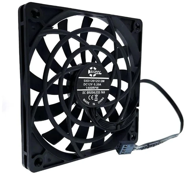 Alt view image 2 of 2 - 120x120x12mm 120mm UltraThin Silent PWM Cooling Fan, DC 12V 0.20A 1400RPM LowNoise Fan for Computer Desktop Chassis Internal Heat Dissipation Replacement Spare Part
