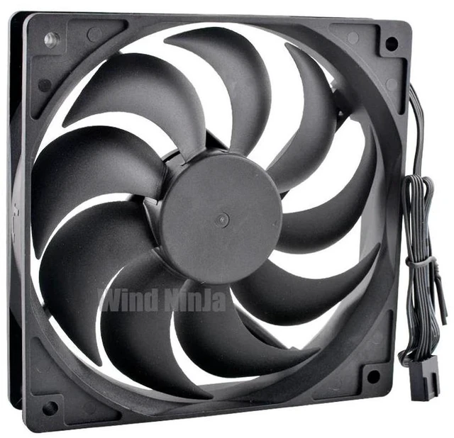 Main image of 120mm 120x120x25mm DF1202512B2UN DC Cooling Fan, 12V 0.37A 4.44W 4Pin PWM 3000RPM Dual Ball Bearing Case Fan, Replacement Cooler for Prestige P100 PC Desktop Chassis Heat Ventilation