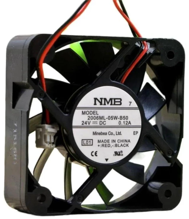 Alt view image 2 of 2 - 50x50x15mm 5015 DC Cooling Fan 2006ML05WB50, 5CM 24V 0.12A 2Wire Axial Replacement Fan, Mini Ventilation Fan for Motherboard, Power Supply and Small Industrial Equipment Heat Dissipation