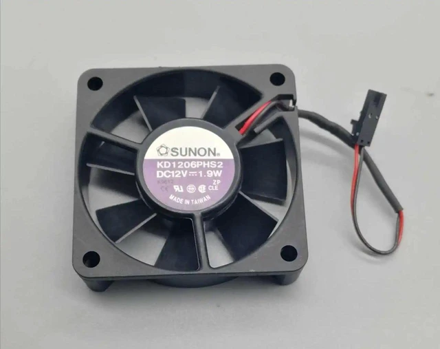 Main image of KD1206PHS2 6015 Axial Cooling Fan, 60x60x15mm 6CM DC12V 1.9W 2Wire Silent Replacement Fan for Power Amplifier, Power Supply and Small Electronic Equipment Heat Dissipation