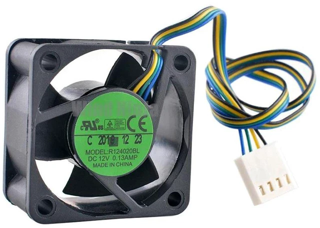 Main image of 2Units R124020BL Axial Cooling Fan, 40x40x20mm 4CM DC12V 0.13A 4Pin 5000RPM Dual Ball Bearing Replacement Fan for CPU, Power Supply, Server and Compact Industrial Equipment Heat Dissipation