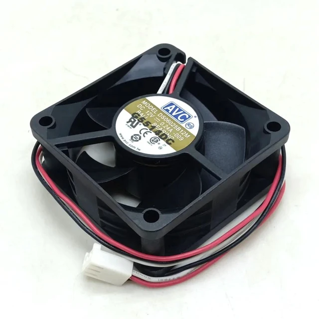 Alt view image 2 of 2 - 60x60x25mm 6025 Axial Cooling Fan for DS06025B12M, DC12V 0.24A 3Pin Dual Ball Bearing 60mm 6CM Replacement Fan for PC Chassis, Computer CPU and Power Supply Heat Dissipation