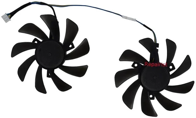 Alt view image 2 of 2 - AJMRTC 2 Units/Set CF9015H12S Graphics Card Cooling Fan, GPU Cooler Replacement Fan for PowerColor Red Dragon RX590 GME, RX 580, RX 570 8GB Video Card Heat Dissipation Repair Part