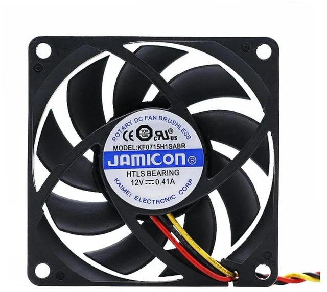 Main image of AJMRTC 70mm 7cm UPS Cooling Fan KF0715H1SABR, DC12V 0.41A Axial Replacement Fan for C1K C2K C3K Uninterruptible Power Supply, Power Supply Heat Dissipation Repair Accessory