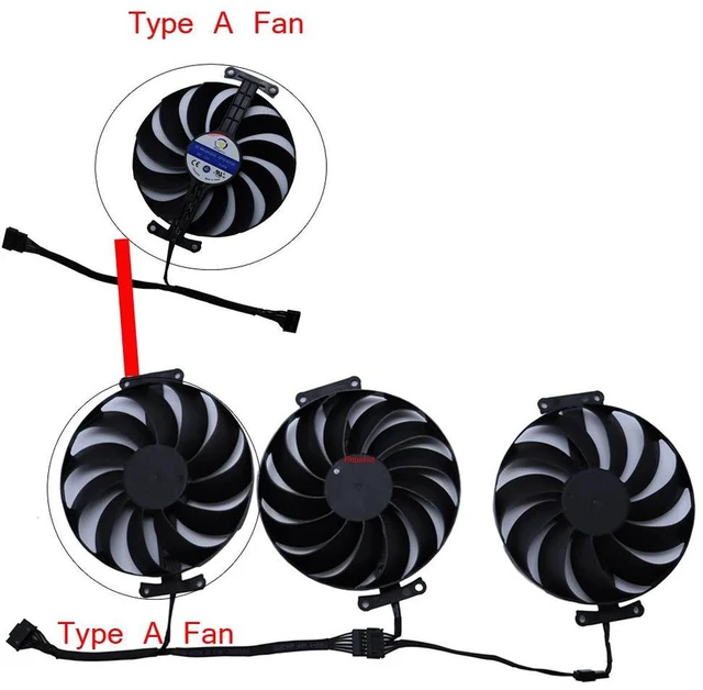 Alt view image 2 of 2 - CF1010U12S TypeA GPU Cooling Fan, VGA Replacement Cooler for RX 6800XT 16G GAMING, RX6900XT 16G, RX 6700 XT 12G, PWM Graphics Card Fan for Gaming Video Card Heat Dissipation Repair Part