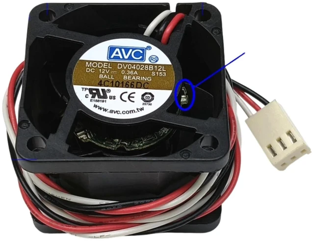 Alt view image 2 of 2 - 4028 40mm DC Brushless Cooling Fan, Replacement Silent Dual Ball Bearing Fan for DV04028B12L, 4CM DC 12V 0.36A Axial Fan for Industrial Cabinet, 3D Printer and Electronic Device Heat Dissipation