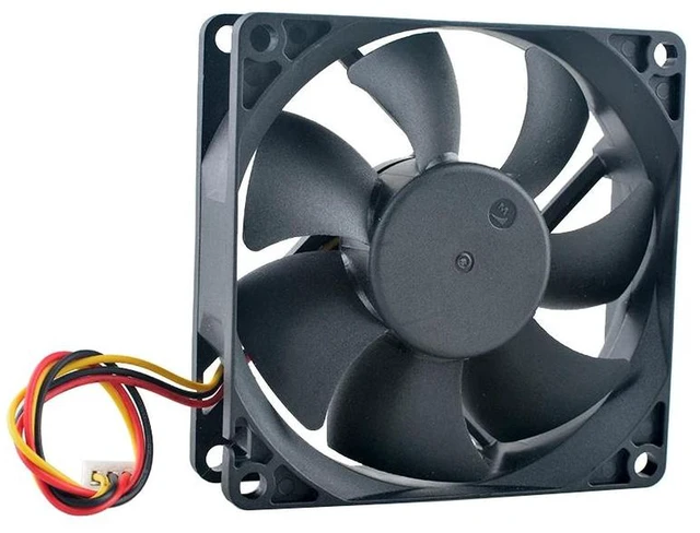 Alt view image 2 of 2 - DA08025B12UF 80mm HighSpeed Axial Cooling Fan, 8CM 80x80x25mm DC 12V 0.50A 3Pin Fan, Replacement Ventilation Fan for UPS Power Supply, Industrial Cabinet and Electronic Equipment Heat Dissipation