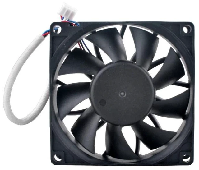 Alt view image 2 of 2 - AS08012XB259B00 HighSpeed 80mm Axial Cooling Fan, 8CM 80x80x25mm DC 12V 0.57A 4Pin Fan, Replacement Ventilation Fan for Server, UPS Power Supply and Industrial Electronic Equipment Heat Dissipation