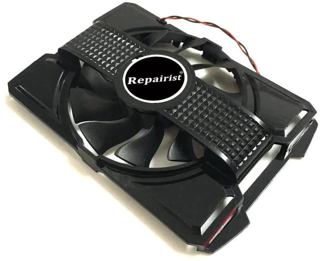 Main image of R128015SM VGA GPU Cooling Fan, Replacement Graphics Card Cooler for EN9600GSO/TC512/DI/256M/A, GT220, GT240, GT430, EAH 5570, 6570, 6670 Video Card Heat Dissipation Repair Part