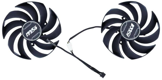 Alt view image 2 of 2 - PLD10010S12HH GPU Cooling Fan, VGA Replacement Cooler for RTX 4070 Ti SUPER VENTUS 2X OC 16GB, RTX4070 VENTUS 8G, PWM Graphics Card Fan for Gaming Video Card Heat Dissipation Repair Part